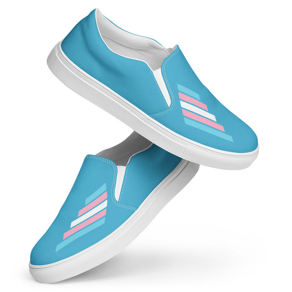 Transgender Pride Modern Blue Slip-On Shoes