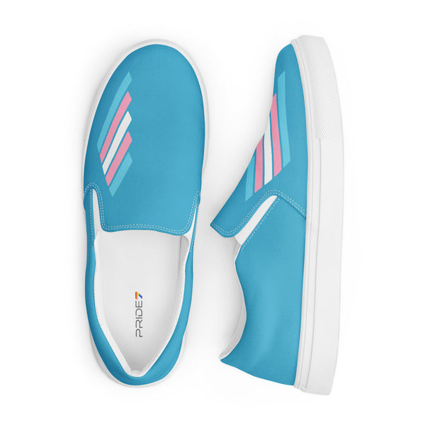 Transgender Pride Modern Blue Slip-On Shoes