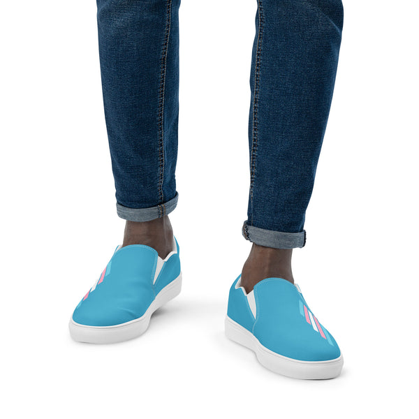 Transgender Pride Modern Blue Slip-On Shoes