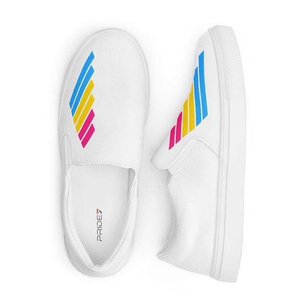 Pansexual Pride Modern White Slip-On Shoes