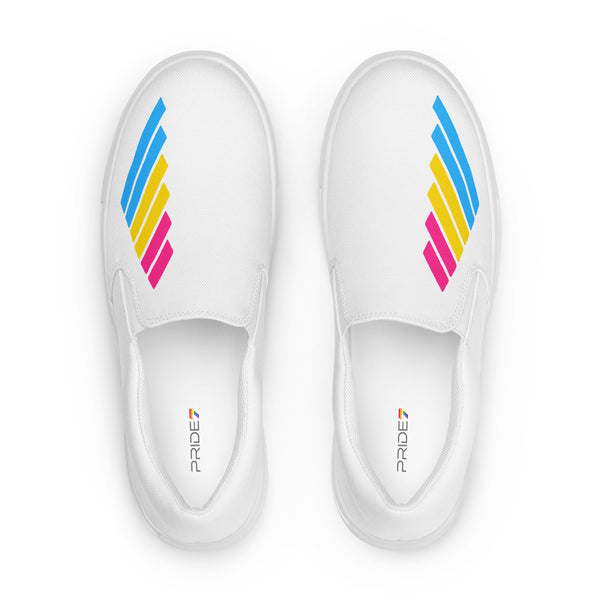 Pansexual Pride Modern White Slip-On Shoes