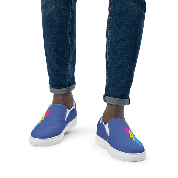 Pansexual Pride Modern Blue Slip-On Shoes