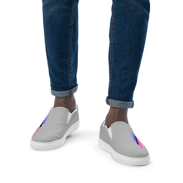 Omnisexual Pride Modern Gray Slip-On Shoes