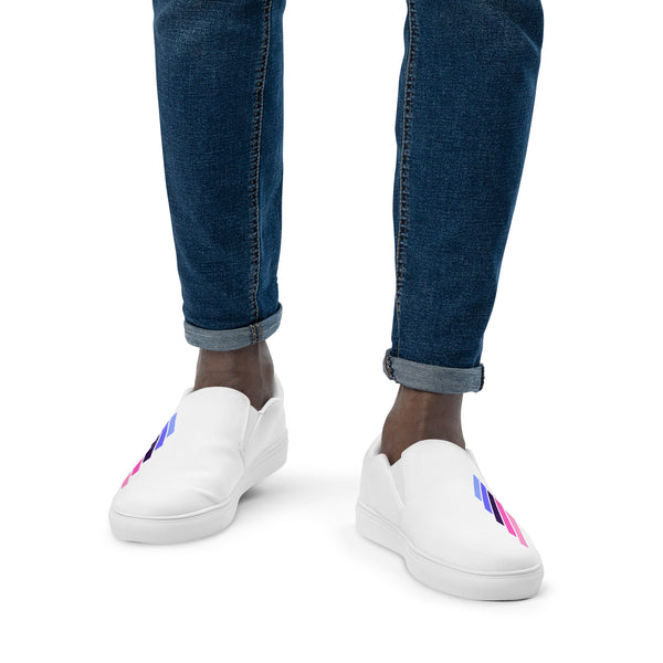 Omnisexual Pride Modern White Slip-On Shoes