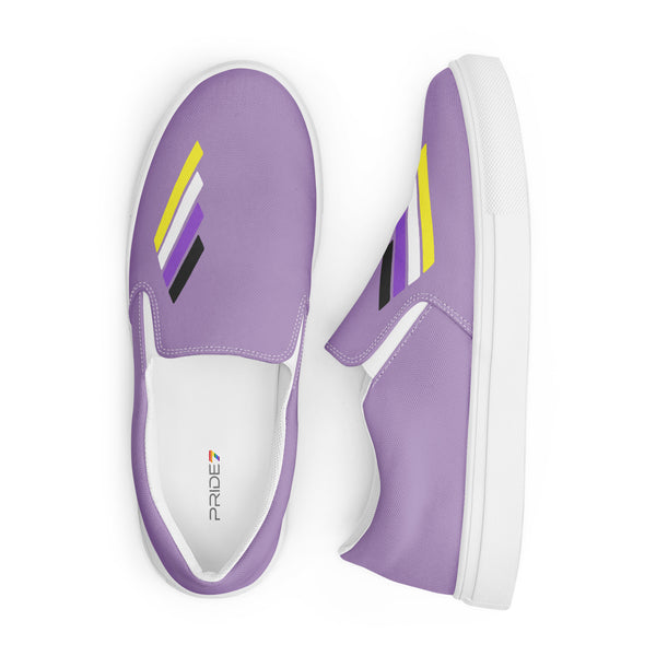 Non-Binary Pride Modern Purple Slip-On Shoes