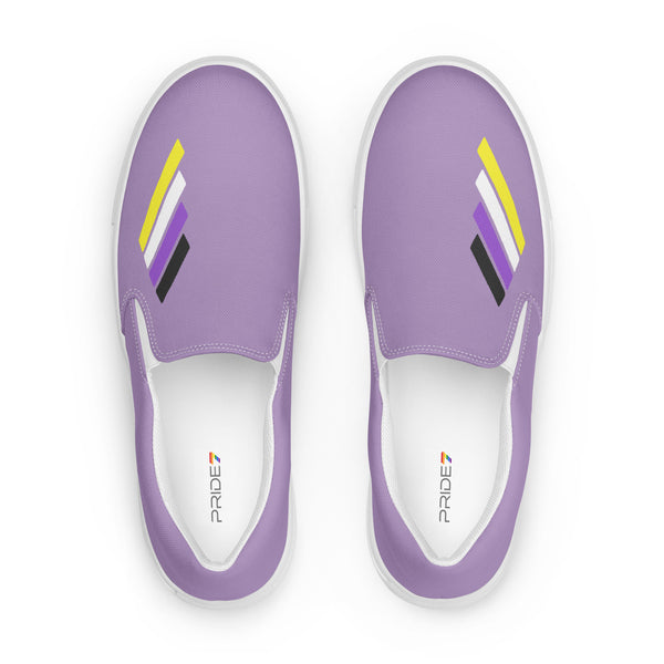 Non-Binary Pride Modern Purple Slip-On Shoes