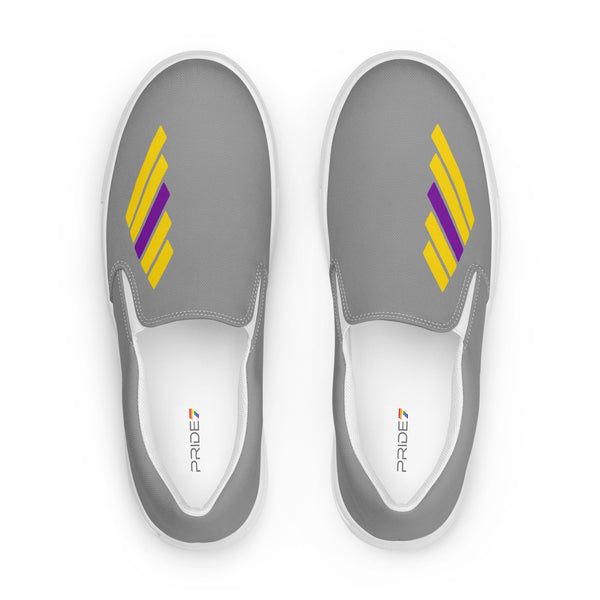 Intersex Pride Modern Gray Slip-On Shoes