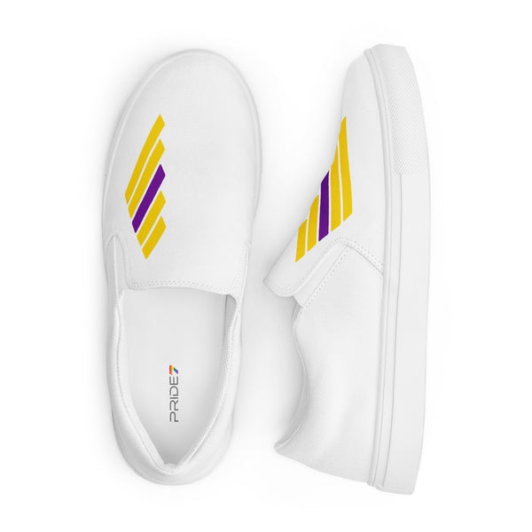 Intersex Pride Modern White Slip-On Shoes