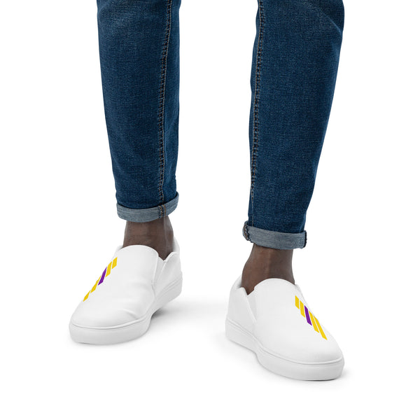 Intersex Pride Modern White Slip-On Shoes