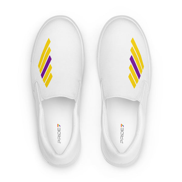 Intersex Pride Modern White Slip-On Shoes