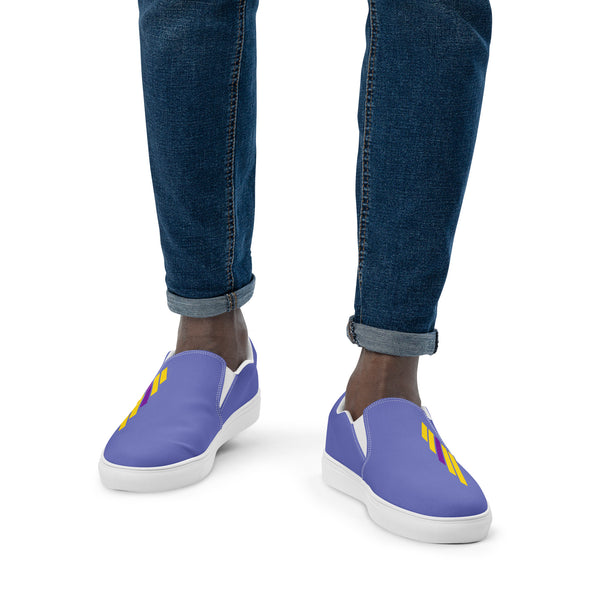 Intersex Pride Modern Blue Slip-On Shoes