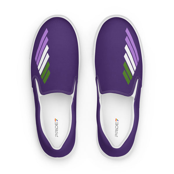 Genderqueer Pride Modern Purple Slip-On Shoes