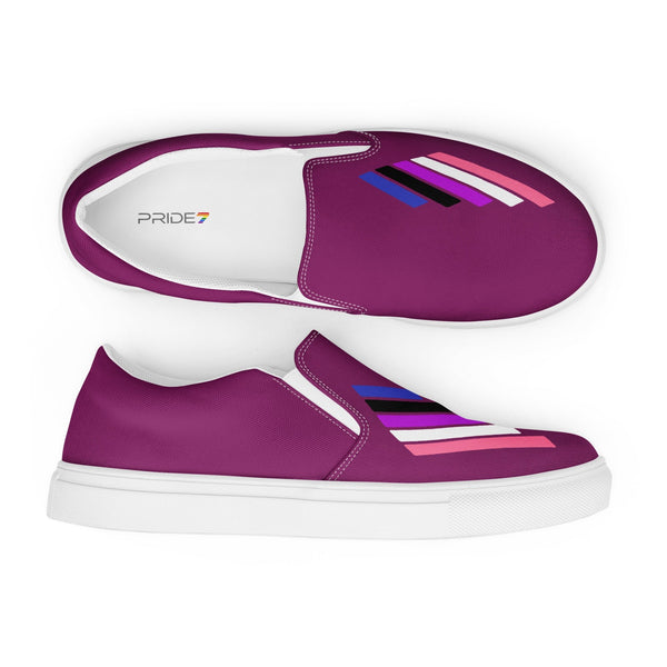 Genderfluid Pride Modern Violet Slip-On Shoes