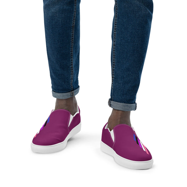 Genderfluid Pride Modern Violet Slip-On Shoes