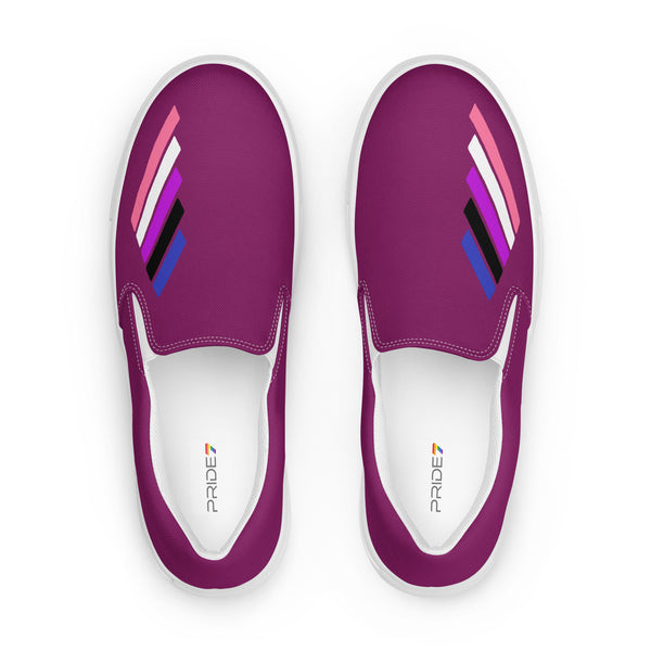 Genderfluid Pride Modern Violet Slip-On Shoes