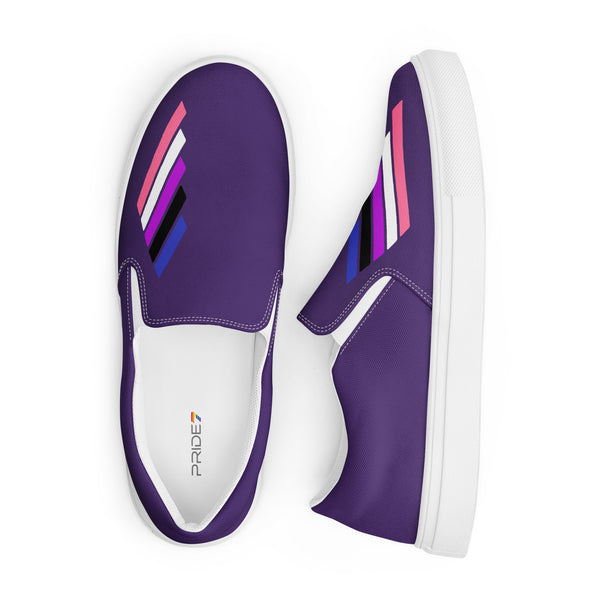 Genderfluid Pride Modern Purple Slip-On Shoes