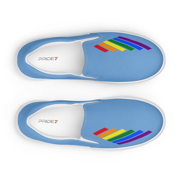 Gay Pride Modern Blue Slip-On Shoes