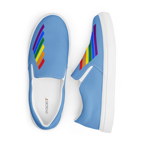 Gay Pride Modern Blue Slip-On Shoes