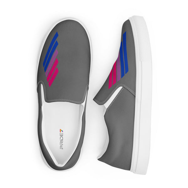 Bisexual Pride Modern Gray Slip-On Shoes