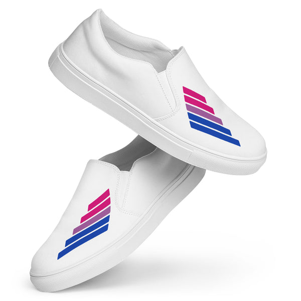 Bisexual Pride Modern White Slip-On Shoes