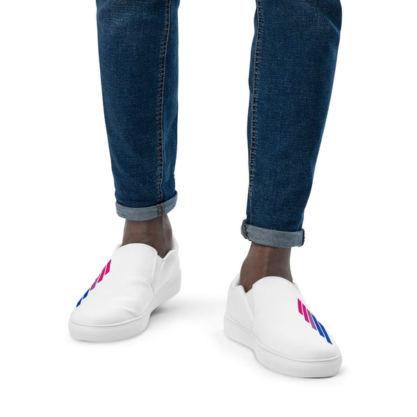 Bisexual Pride Modern White Slip-On Shoes