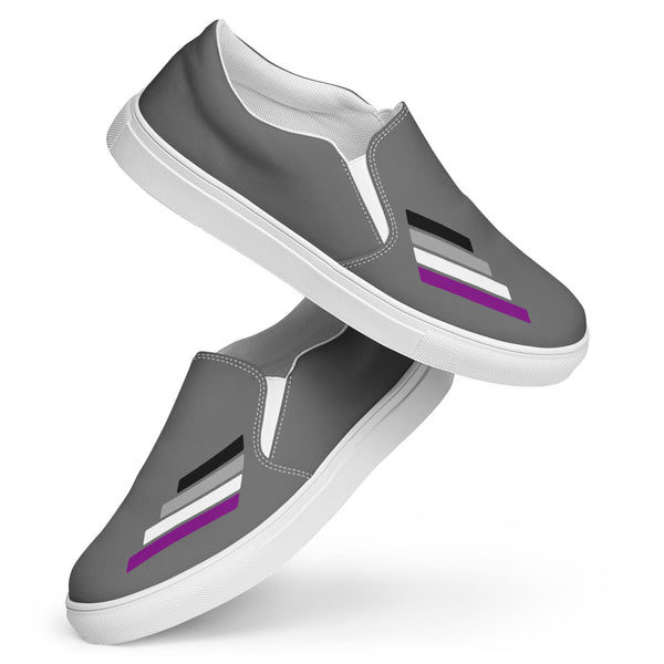 Asexual Pride Modern Gray Slip-On Shoes