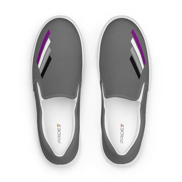 Asexual Pride Modern Gray Slip-On Shoes