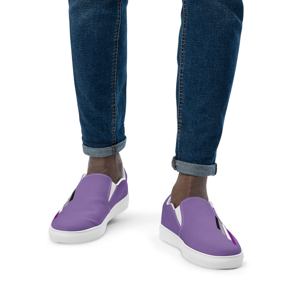 Asexual Pride Modern Purple Slip-On Shoes