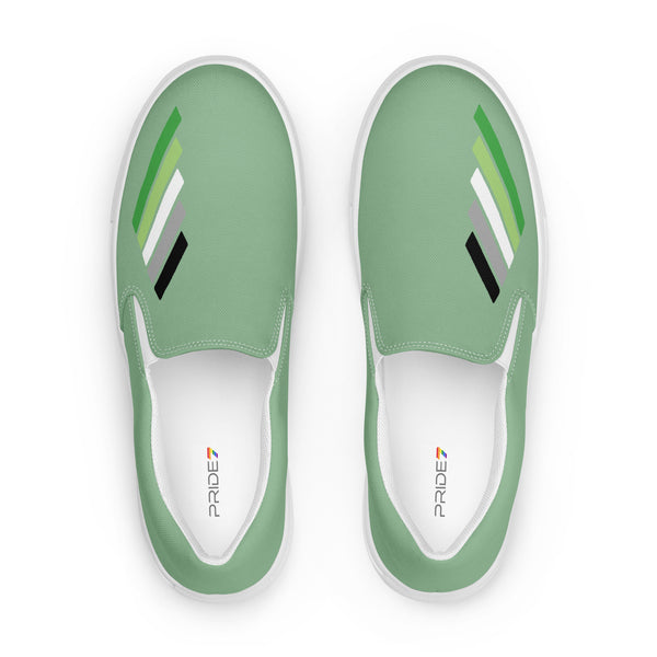 Aromantic Pride Modern Green Slip-On Shoes