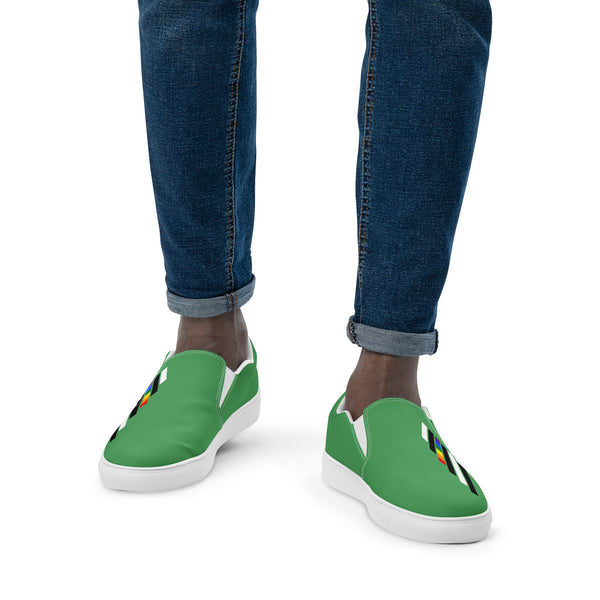 Ally Pride Modern Green Slip-On Shoes