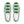 Charger l&#39;image dans la galerie, Agender Pride Casual Green Slip-On Shoes
