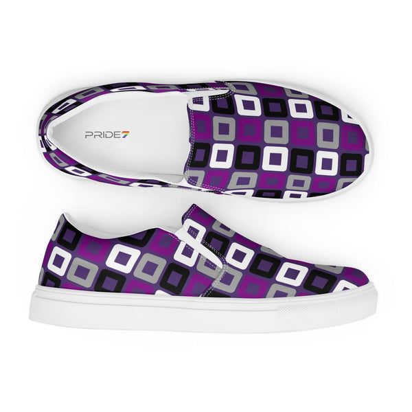 Asexual Pride Casual Purple Slip-On Shoes