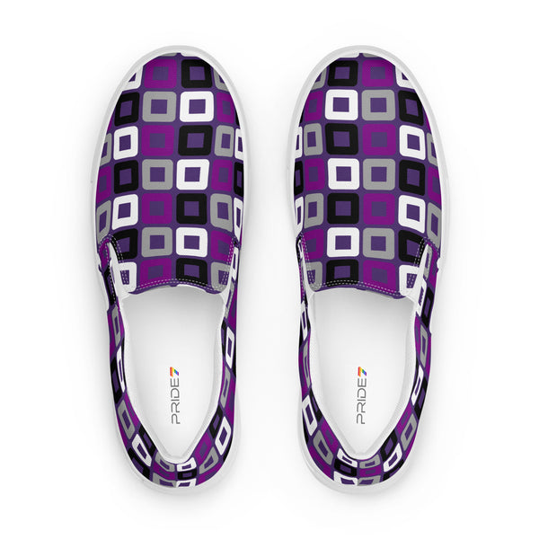 Asexual Pride Casual Purple Slip-On Shoes