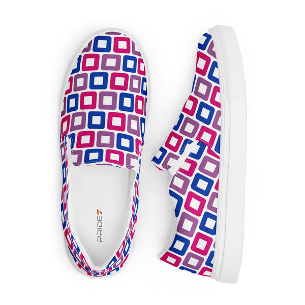 Bisexual Pride Casual White Slip-On Shoes