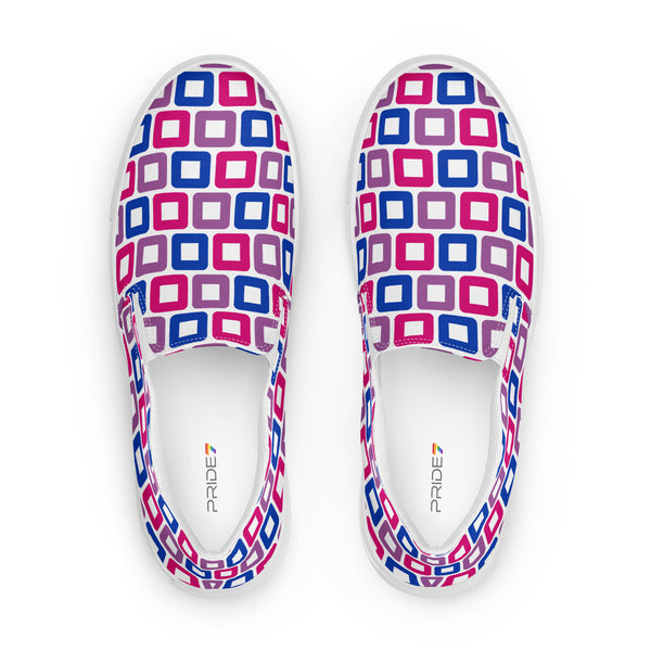 Bisexual Pride Casual White Slip-On Shoes