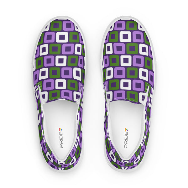 Genderqueer Pride Casual Purple Slip-On Shoes