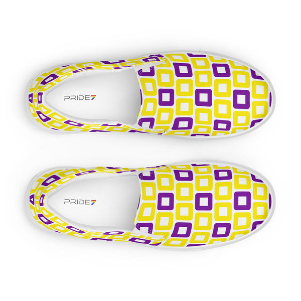 Intersex Pride Casual White Slip-On Shoes