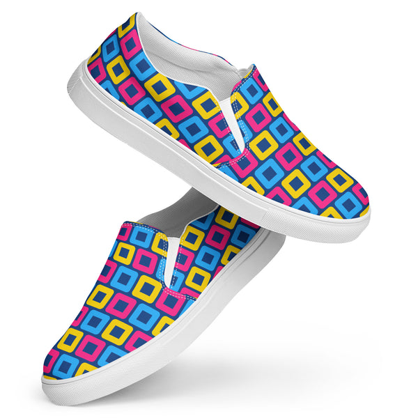 Pansexual Pride Casual Navy Slip-On Shoes