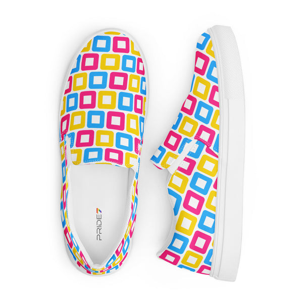 Pansexual Pride Casual White Slip-On Shoes