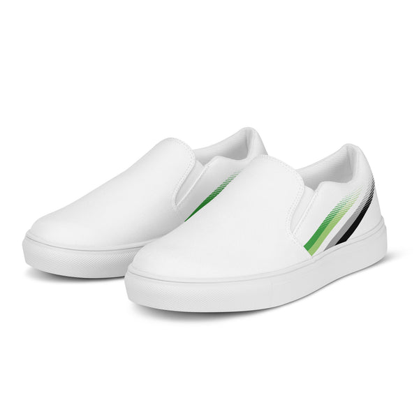 Aromantic Pride Colors Original White Slip-On Shoes