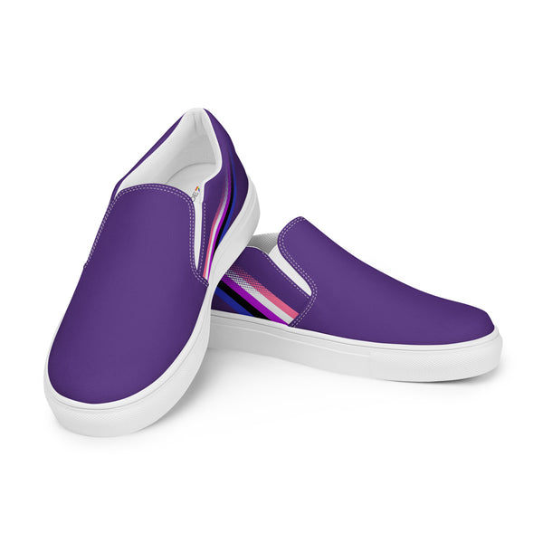 Genderfluid Pride Colors Original Purple Slip-On Shoes