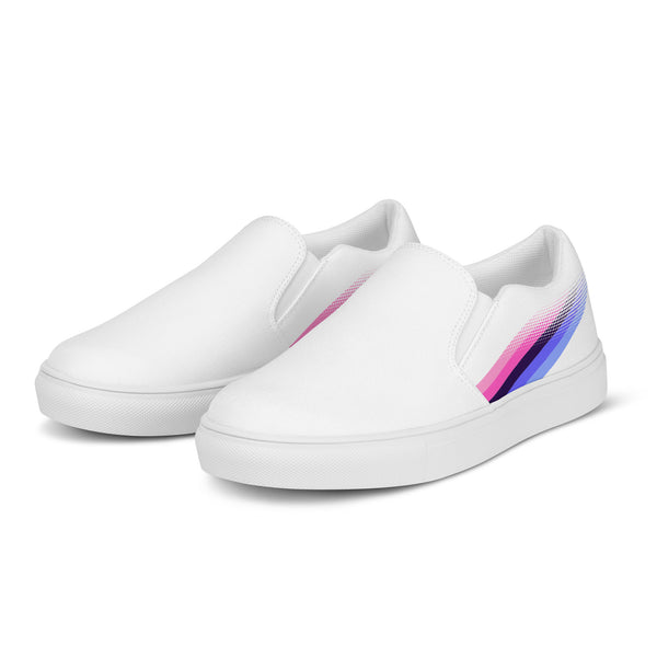 Omnisexual Pride Colors Original White Slip-On Shoes