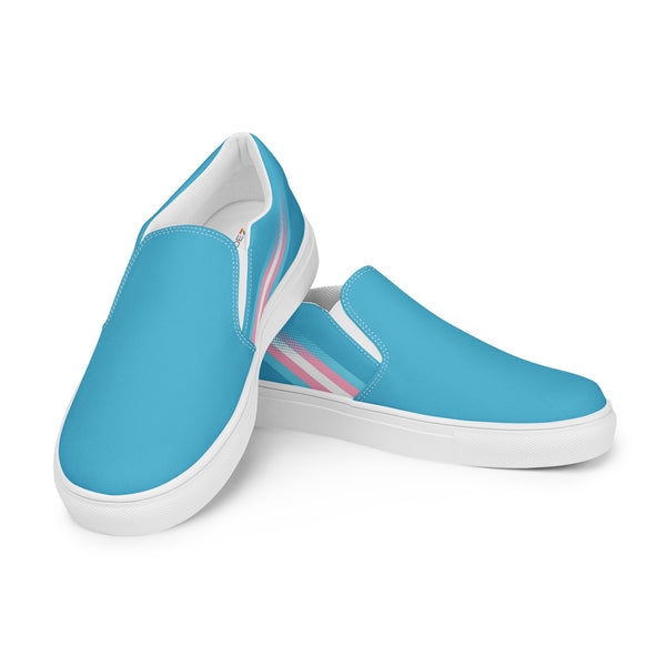Transgender Pride Colors Original Blue Slip-On Shoes