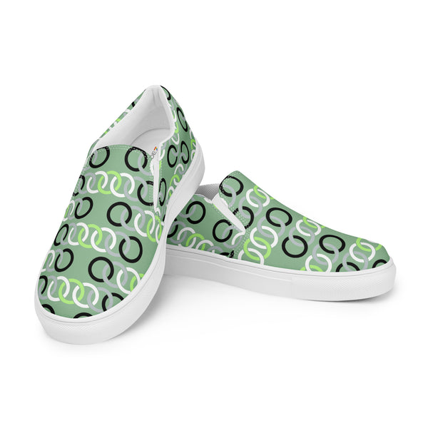 Agender Classic Green Slip-On Shoes