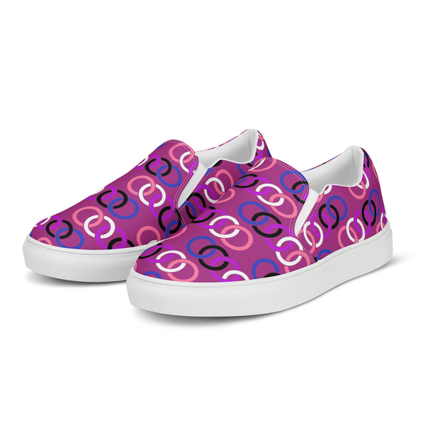 Genderfluid Pride Classic Violet Slip-On Shoes