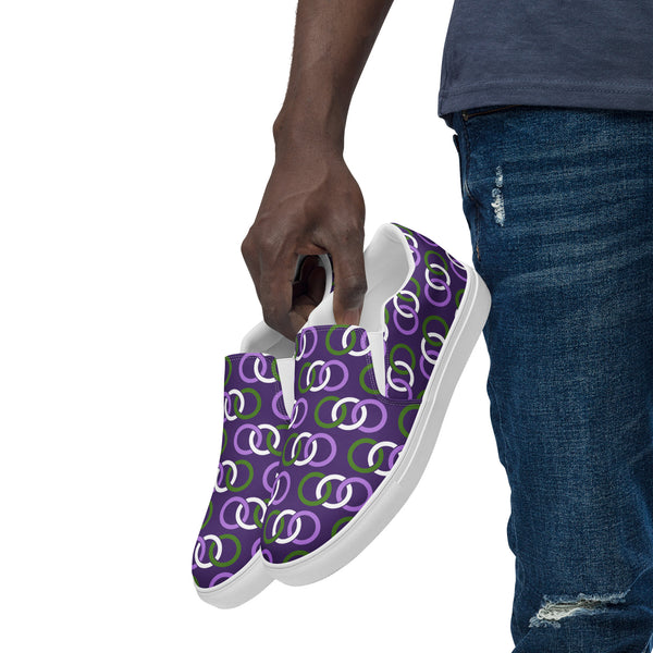 Genderqueer Pride Classic Purple Slip-On Shoes