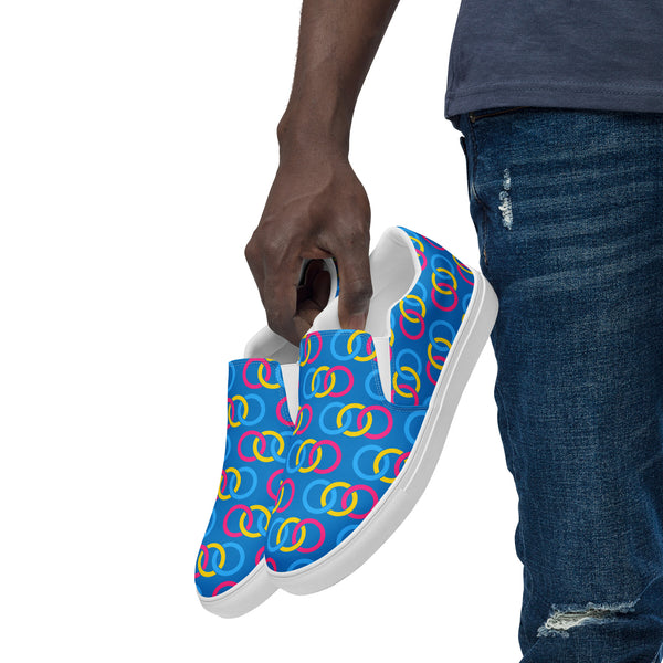 Pansexual Pride Classic Blue Slip-On Shoes