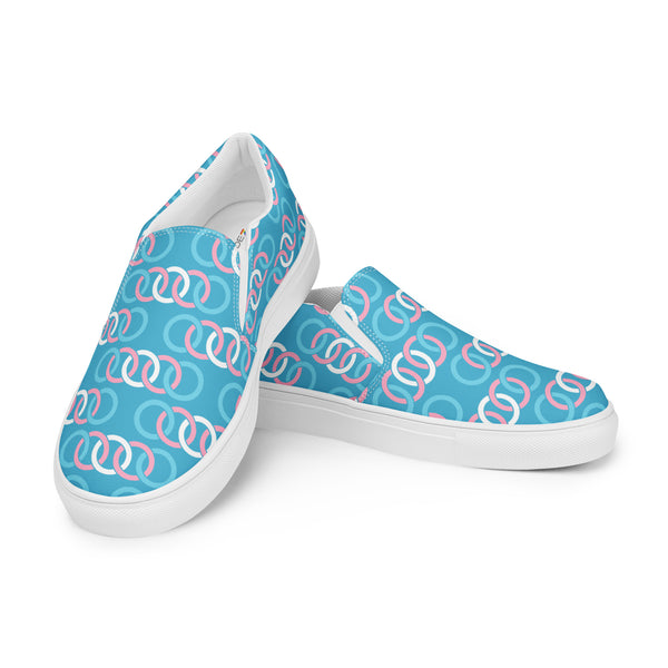 Transgender Pride Classic Blue Slip-On Shoes