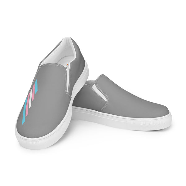 Transgender Pride Modern Gray Slip-On Shoes