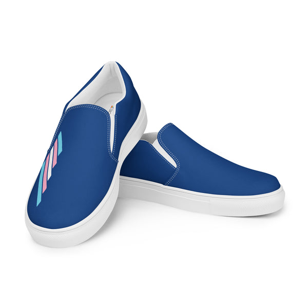 Transgender Pride Modern Navy Slip-On Shoes